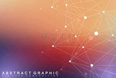 几何形状,分子,插画,背景,材料,巨大的,深的,复杂,技术,生物科技
