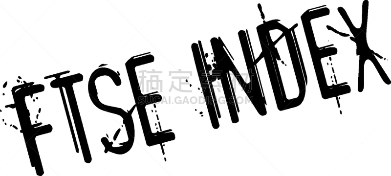 英戴克斯,富时指数,橡皮章,分离着色,商务,红色,矢量,标志,挑逗