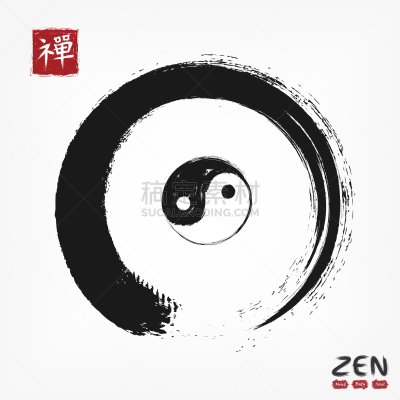 烟灰墨,阴阳符,圆形,球体,白色,红色,黑色,性格,平衡,喷溅