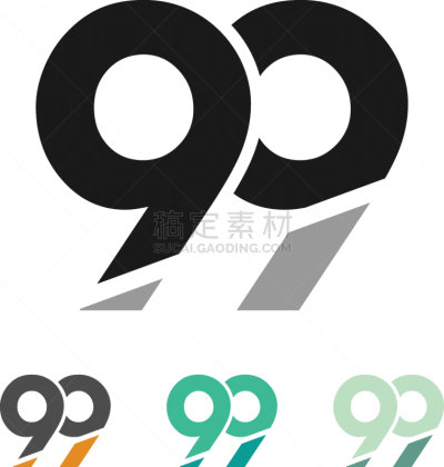 99 or 99 marketing logo icon