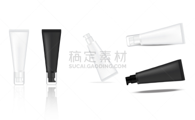 塑胶,轻蔑的,圆柱体,血清,白色,黑色,科学,图像,写实,包装
