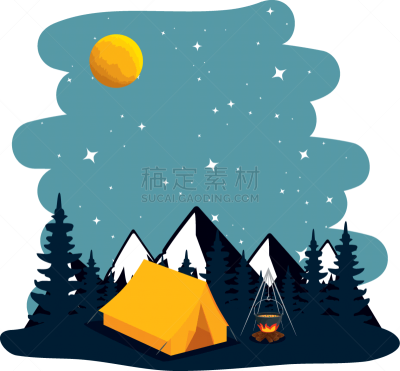 营火,夜晚,帐篷,时区,野生动物,公园,证章,杉树,露营,烹调