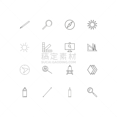 直的,设计师,计算机图标,艺术,创造力,计算机,多层效果,铅笔,图像,喷漆