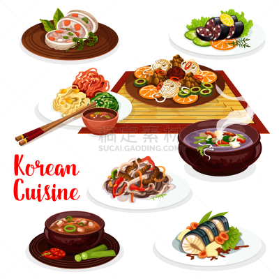 蔬菜,鱼类,肉,主菜盘,菜单,香料,韩国泡菜,午餐,烹调