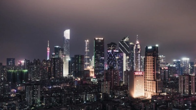 T/L广州夜景天际线/中国广东