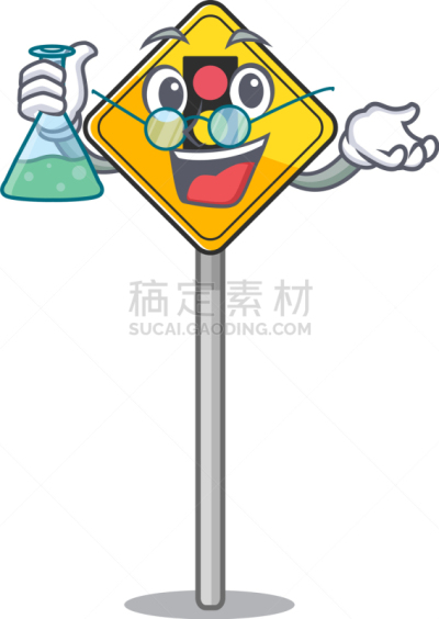 前面,交通,讲师,分离着色,光,可爱的,科学家,面部表情,走廊,吉祥物