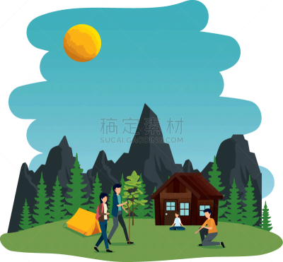 时区,青年人,野生动物,公园,女人,圆木,杉树,营火,露营,烹调