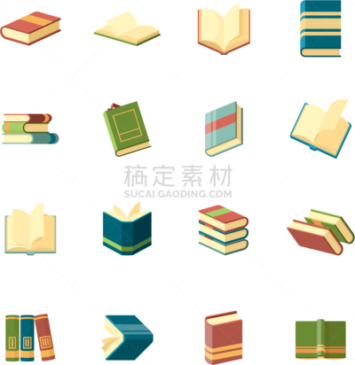 图书馆,书,图标,简单,纸,空白的,开着的,知识,收集,教育