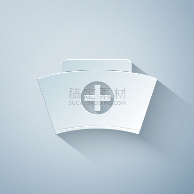 护士,纸,分离着色,帽子,十字形,图标,健康保健,折纸工艺,家庭护理
