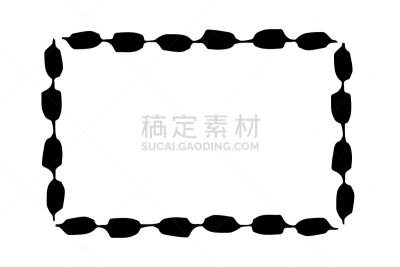 边框,黑色,毛笔,手工着色,水彩画颜料,几何形状,背景分离,复古风格,古典式