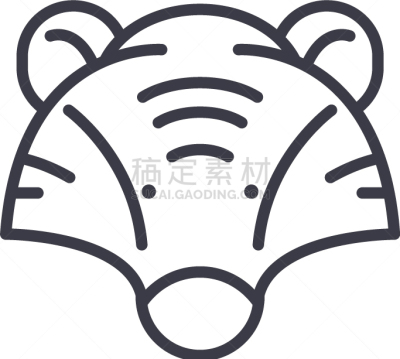 獾,标志,线图标,动物头,可爱的,野生动物,直的,肖像,哺乳纲