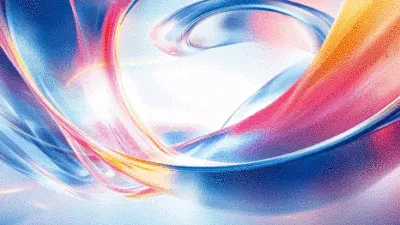 年终年会七彩玻璃片头横版视频