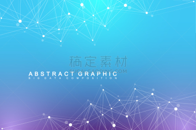 几何形状,分子,背景,插画,深的,健康保健,主机,复杂,生物科技,技术