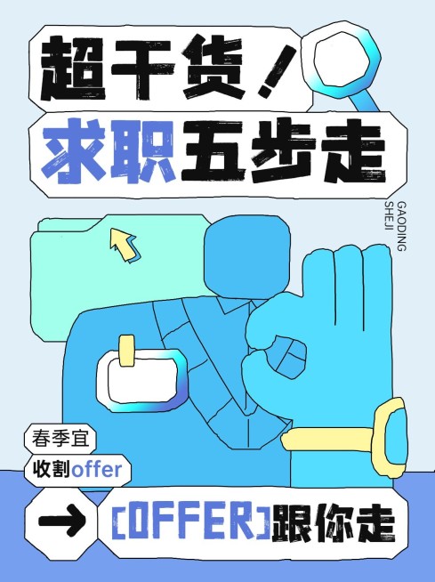 企业春季招聘科普拙气画风小红书封面预览效果