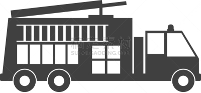 消防车,安全的,汽车,图像,巨大的,发动机,矢量,消防员,剪影,运输
