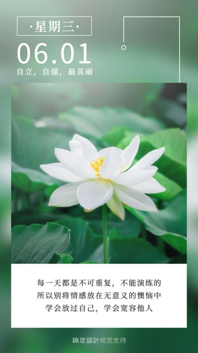 六月正能量日签宣传海报