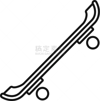 轮廓,滑板,计算机图标,时尚,极简构图,白色,分离着色,华丽的,比赛小划艇,收集