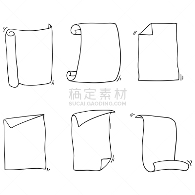 乱画,折叠的,卷着的,绘画插图,纸,禁止u形转弯,床单,高雅,打印单据,边框