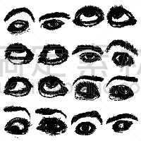 人的眼睛,方向,眉毛,彩妆,矢量,墨水,视力,绘画插图,时尚,图像
