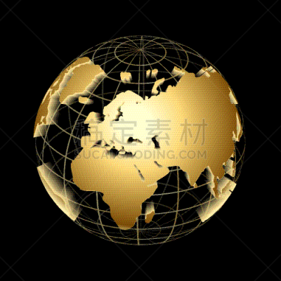 边框,黄金,矢量,黑色背景,地球,传媒,球体,暗色,背景分离,华贵