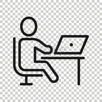 人,办公室,笔记本电脑,计算机图标,绘画插图,台式个人电脑,经理,商务,矢量,分离着色