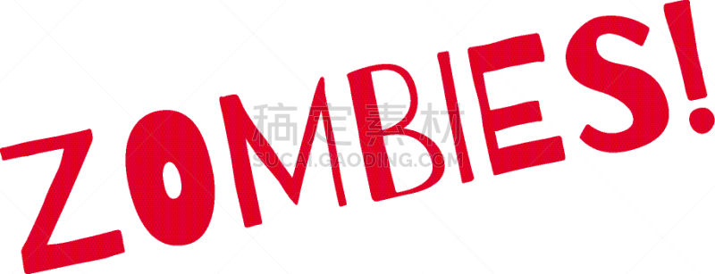 僵尸,橡皮章,分离着色,机敏,恐怖,魔鬼,动物