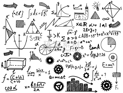 化学,数学,公式,白色,黑色,几何学,物理学,绘画插图,科学,符号