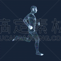 慢跑,男人,低多边形效果 ,三维图形,商务,几何形状,行动
