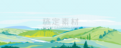 农业,全景,山,地形,背景,云,熟的,植物,夏天