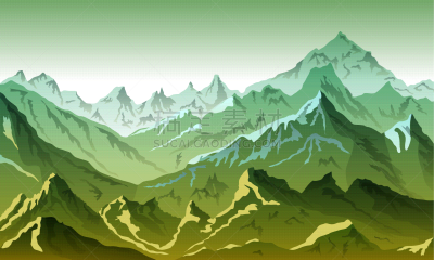 mountains eps 10 background view green