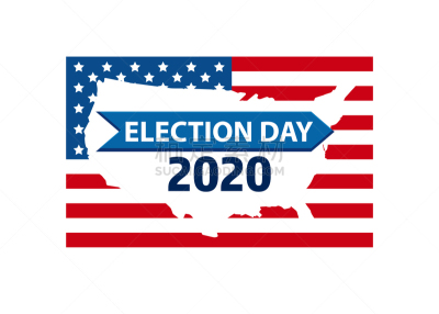 2020,美国,网站横幅,传单,选票单,候选人,模板,证章,品牌名称,背景