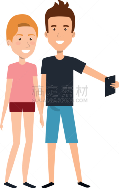 自拍,伴侣,相机,技术,图像,手机,拿着,成年的,矢量,取得
