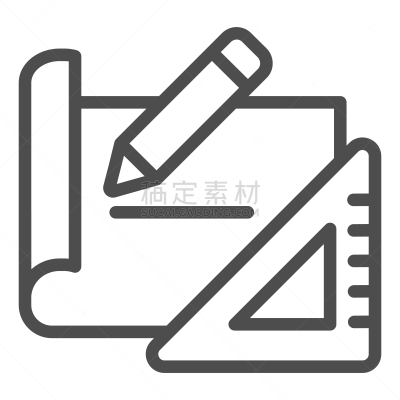 轮廓,做计划,符号,尺,设备用品,纸,矢量,计算机图标,铅笔,设计
