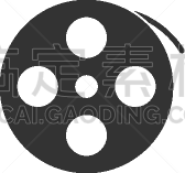 线轴,影片,平坦的,图标,传媒,电视机,技术,古董,行动