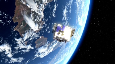 卫星在太空部署太阳能电池板