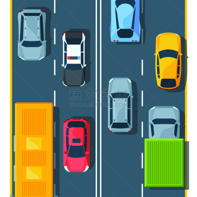 交通,公路,绘画插图,平坦的,都市风光,顶部,都市风景,掀背车,沥青,卡车