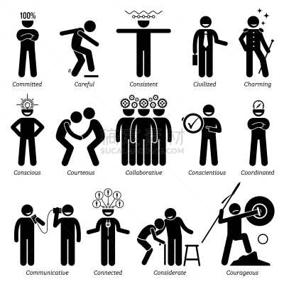 表现积极,棍,性格,人,勇气,效率,态度,男人,概念,沟通