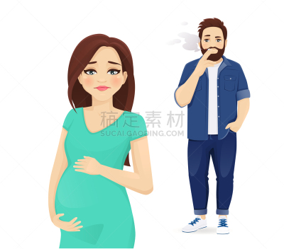 被动吸烟,概念,可爱的,健康保健,背景分离,家庭,父母,停止手势,癌症,母亲