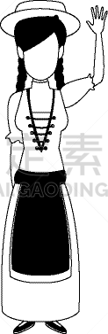 农民,女人,黑白图片,白色,绿色,黑色,可爱的,性格