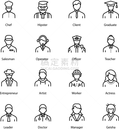 头像,成一排,人,男人,IT技术支持,图像,中心,拿着,打包,毕业