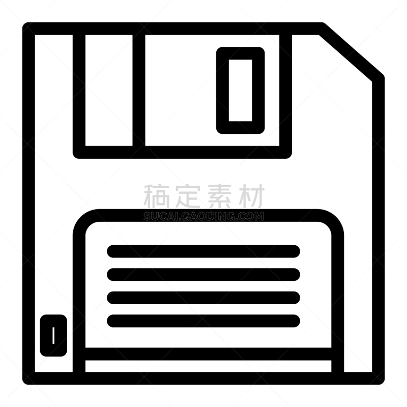 软盘,线图标,轮廓,古老的,传媒,技术,图像,矢量,设计,剪影
