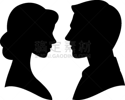 男人,女人,侧面像,肖像,浮雕宝石,发型,头发,新娘,女孩,剪影