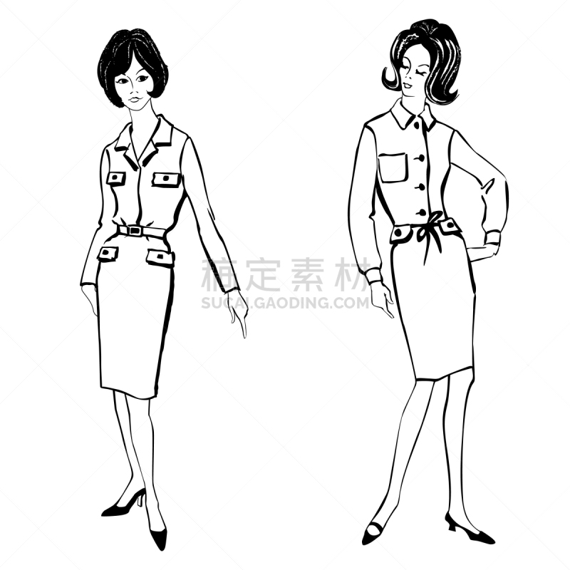 高雅,女人,女孩,时尚,1960-1969年图片,纺织品,衣服,华贵,图像,个性化改造者