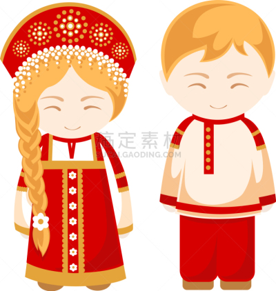 男人,女人,俄罗斯,男孩,白色,传统,红色,衬衫,莫斯科