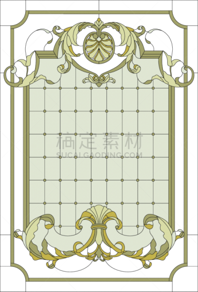边框,彩色玻璃,高雅,花蕾,叶子,窗户,长方形,抽象,插花,布置