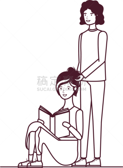 书,伴侣,手,学生,图书馆管理员,人,男人,女人,剪影,坐