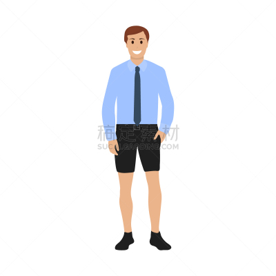 男商人,短裤,领带,衬衫,商务,经理,专业人员,首席执行官,背景分离,一个人