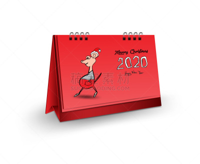 2020,模板,三维图形,矢量,老鼠,绘画插图,圣诞老人,空白的,覆盖