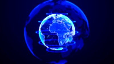 抽象未来主义行星地球IT主题 