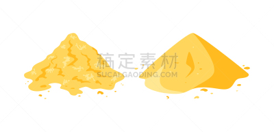 简单,矢量,沙子,计算机图标,扁平化设计,夏天,组物体,金色,黄色,白色